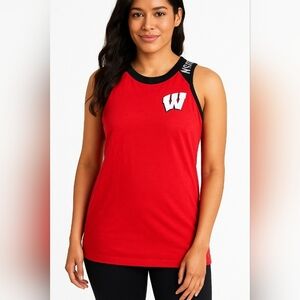 PINK with 5th & Ocean Red Black Muscle Shirt Top